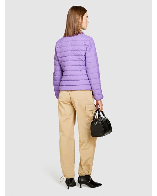 Sisley Purple Slim Fit Padded Jacket