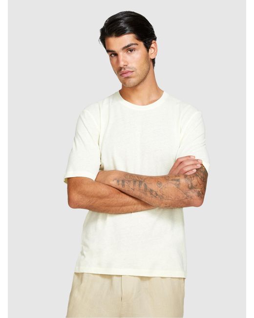 T-shirt Girocollo di Sisley in White da Uomo