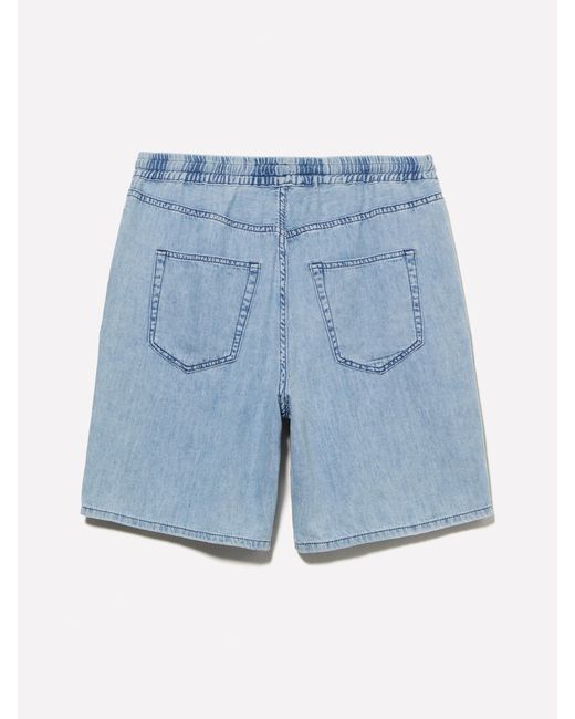 Bermuda Di Jeans Chiaro Relaxed Fit di Sisley in Blue da Uomo
