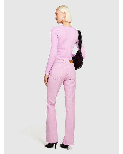 Jeans Color Flare Fit di Sisley in Pink
