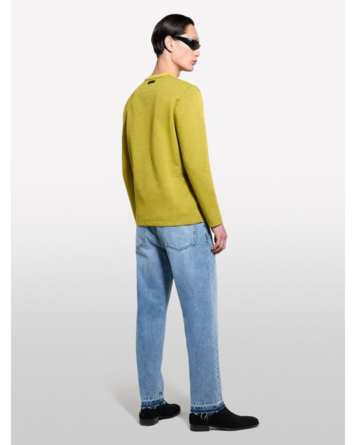 Sisley Jeans Regular Fit Blau Mit Ausgefranstem Rand, Mann, Größe in Blue für Herren