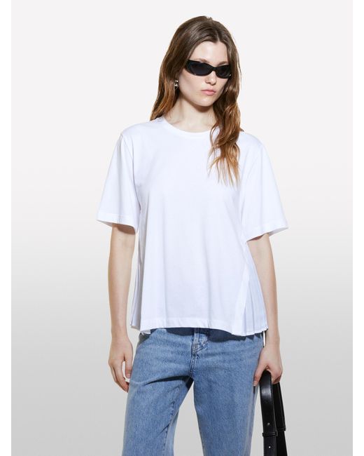 Sisley Blue Pleated T-Shirt