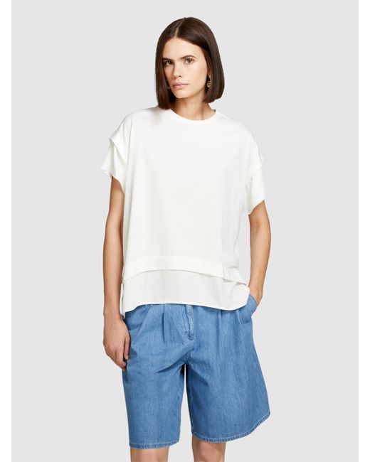Sisley Blue T-shirt With Frill