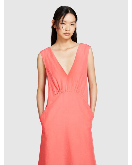 Sisley Pink Long Sleeveless Dress