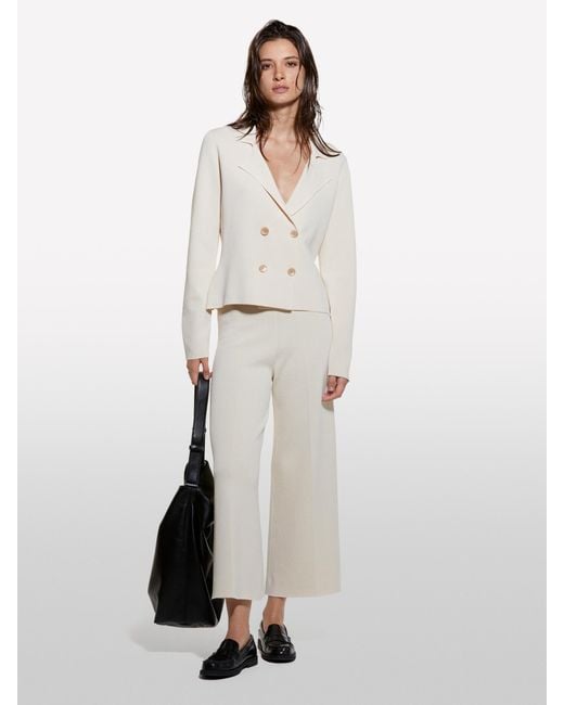 Sisley White Knit Blazer