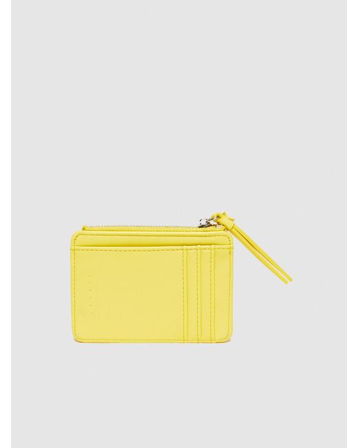 Sisley Yellow Solid Colored Card Holder