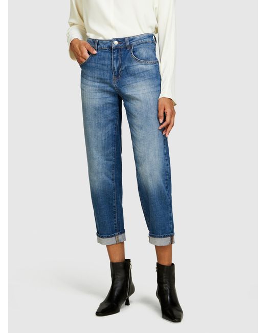 Sisley Blue Regular Fit Manhattan Jeans With Cuff