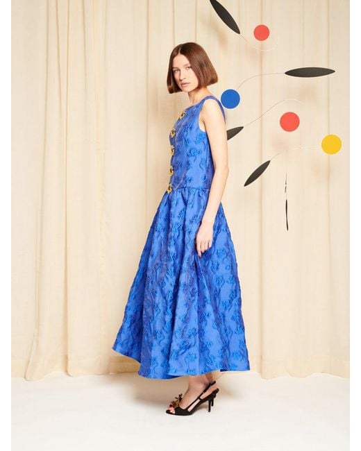 Sister Jane Blue Dream Riviera Brooch Midi Dress
