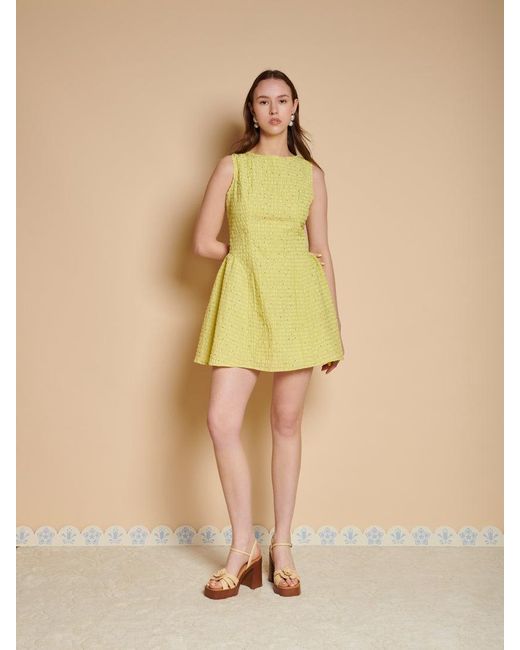 Sister Jane Yellow Ronja Bead Mini Dress