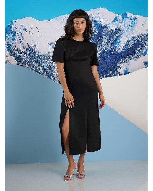 Sister Jane Blue Ghospell Anya Seamed Midi Dress