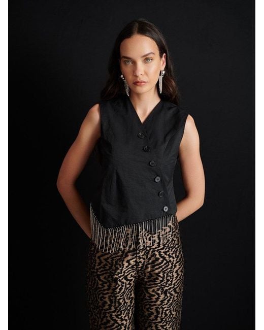 Sister Jane Black Ghospell Nic Wrap Top