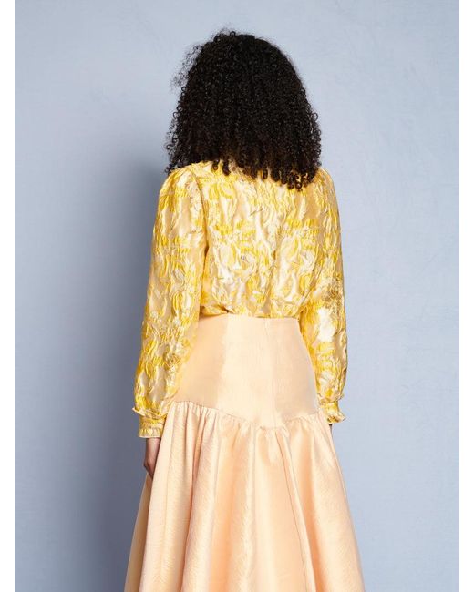 Sister Jane Yellow Dream Ochre Jacquard Blouse