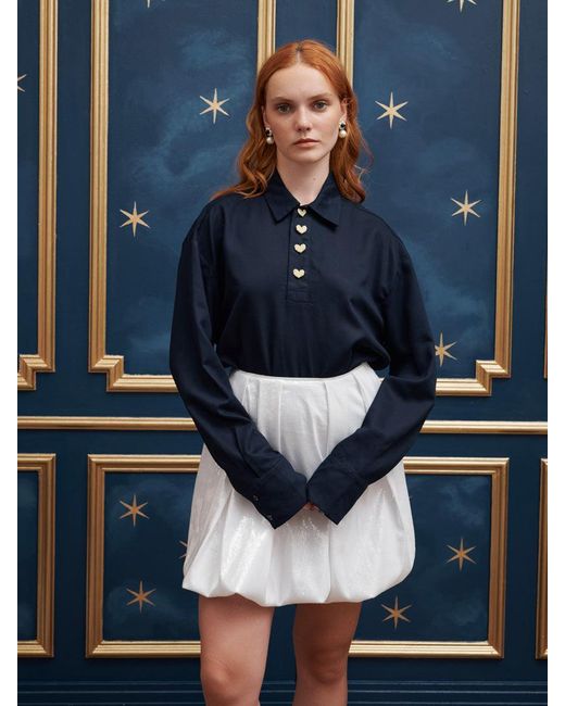 Sister Jane Blue Waltz Polo Shirt
