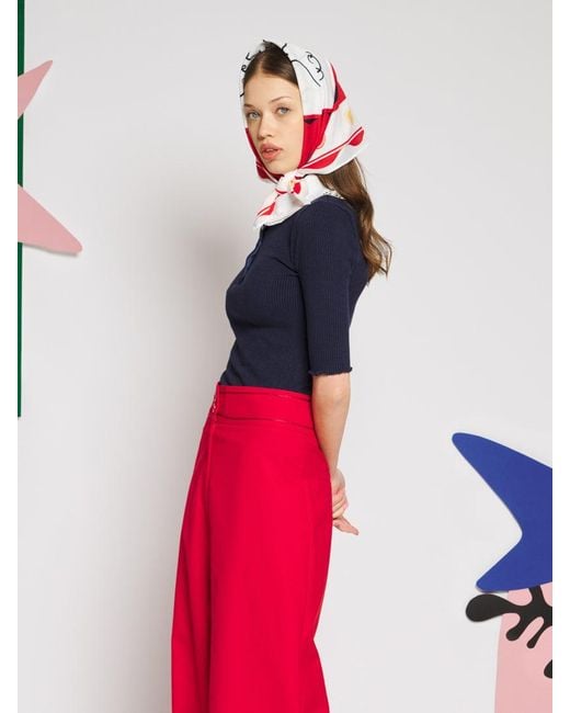 Sister Jane Red Elise Polo Top