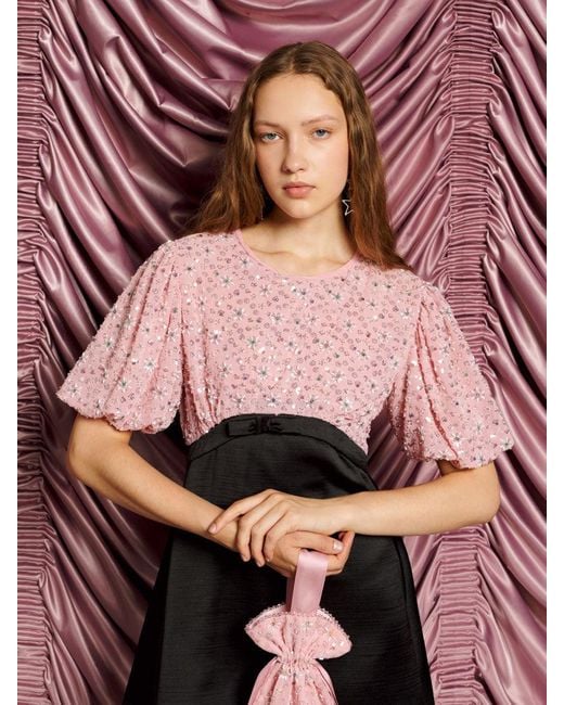 Sister Jane Dream Pink Parade Embellished Mini Dress