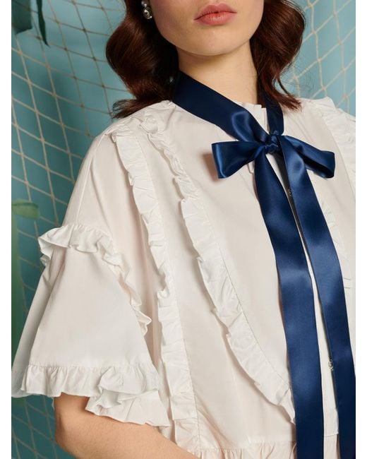 Sister Jane Green Seaboard Ruffle Mini Dress