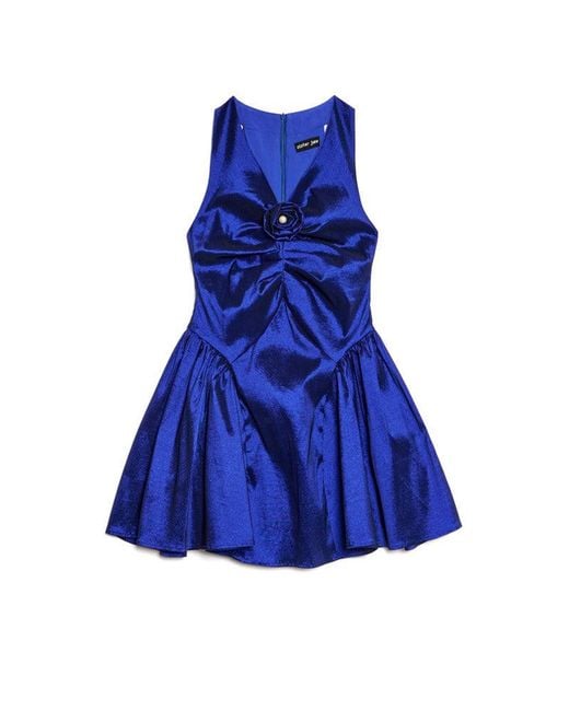 Sister Jane Black Marylin Taffeta Mini Dress