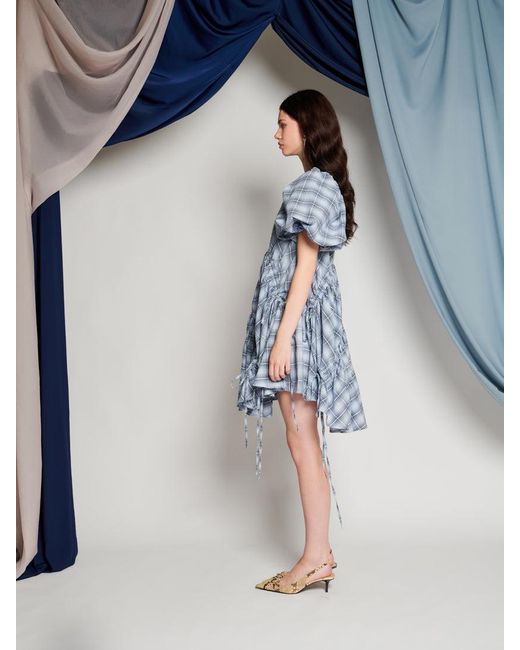 Sister Jane Ghospell Caitlin Check Mini Dress in Blue | Lyst