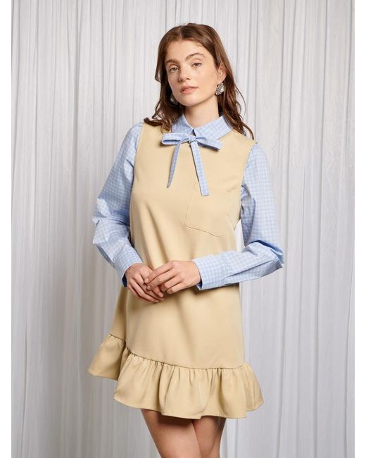Sister Jane Natural Catherine 2 In 1 Mini Dress