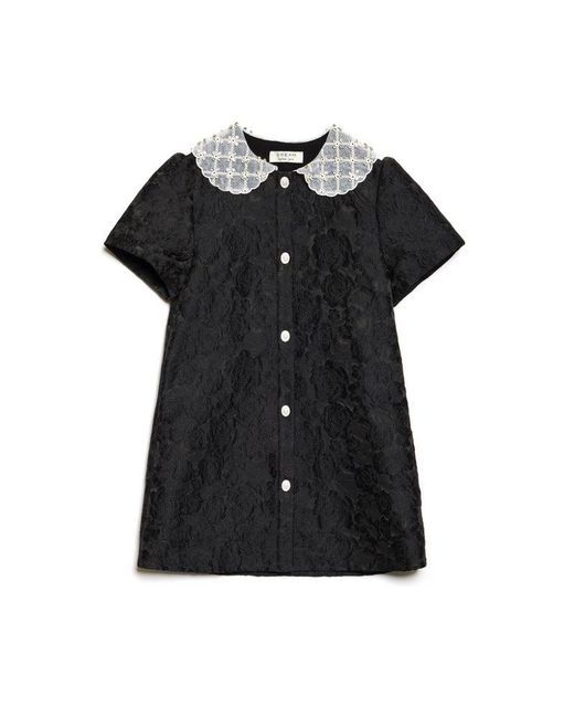 Sister Jane Black Dream Chandelier Jacquard Mini Dress