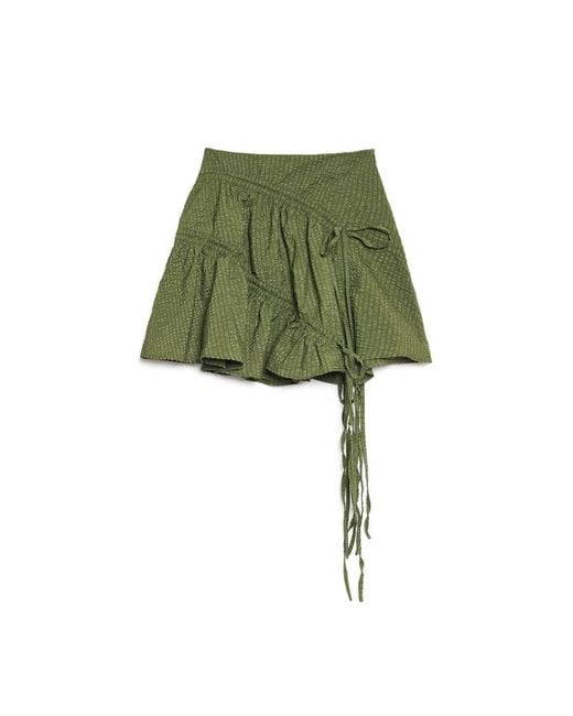 Sister Jane Green Ghospell Maz Ruched Mini Skirt
