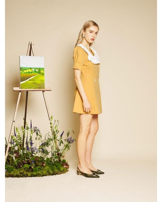 Sister Jane Natural Jewel Canvas Mini Dress