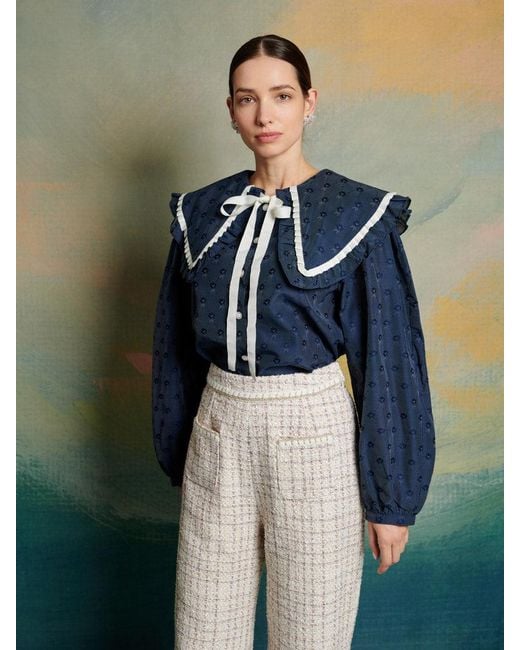 Sister Jane Blue Dream Grace Ruffle Blouse