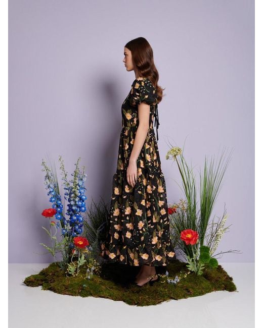 Sister Jane Multicolor Dream Wood Lily Embroidered Maxi Dress