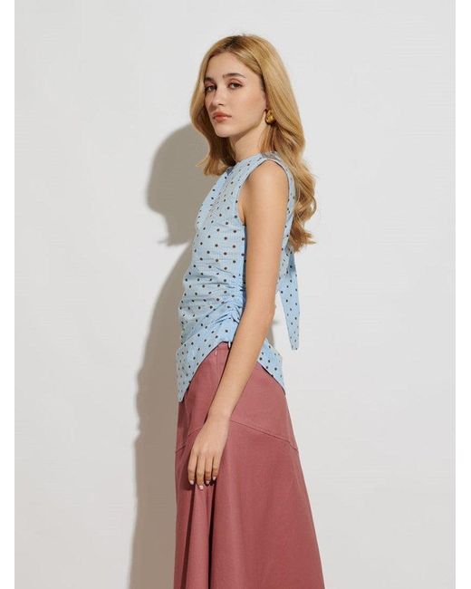 Sister Jane Blue Ghospell Farah Polka Dot Top