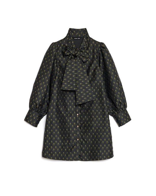 Sister Jane Green Ballad Jacquard Bow Dress