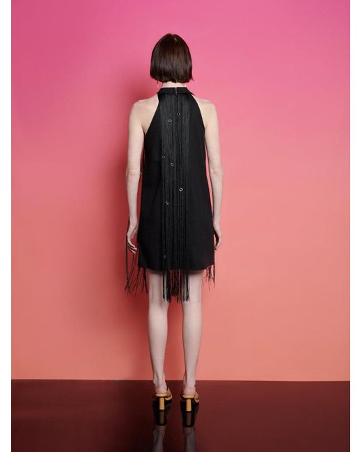 Sister Jane Pink Ghospell Frida Fringe Mini Dress