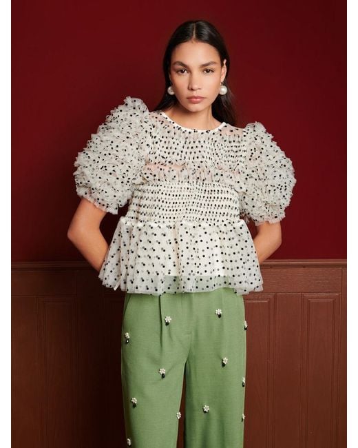 Sister Jane Dream Countess Tulle Top in Red | Lyst UK
