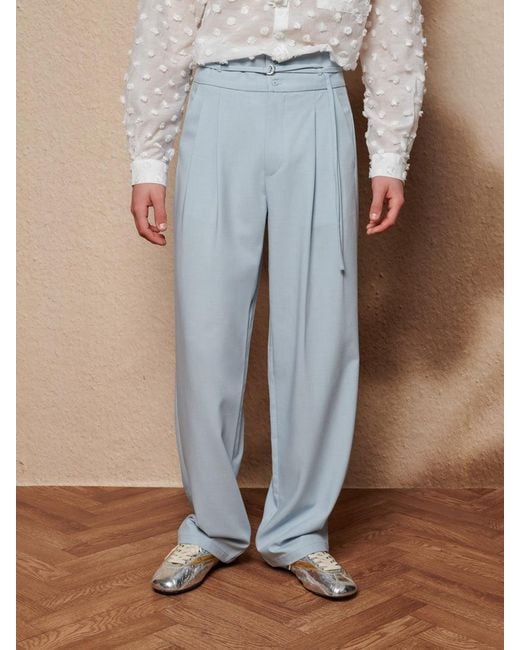 Sister Jane Blue Evander High Waisted Trousers