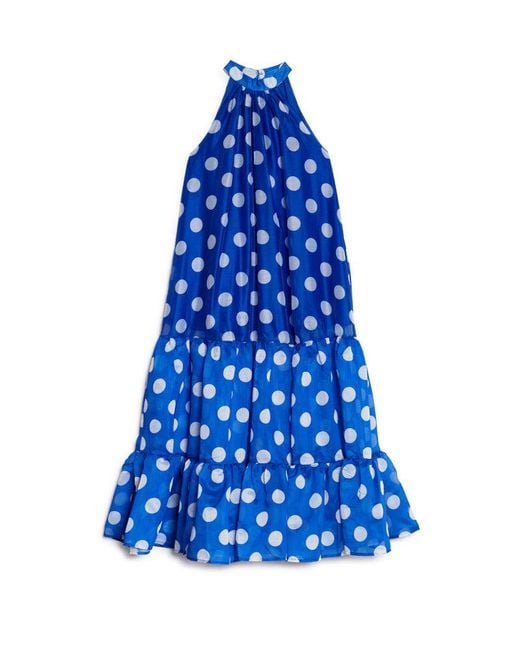 Sister Jane Blue Marine Spot Organza Maxi Dress