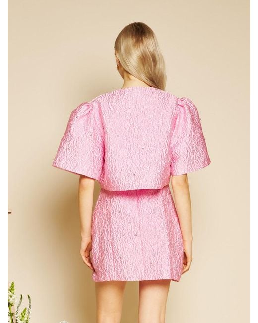 Sister Jane Pink Céleste Gem Jacquard Jacket