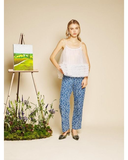 Sister Jane Blue Papillon Tulle Top