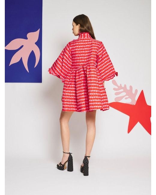 Sister Jane Red Clara Cherry Jacquard Mini Dress