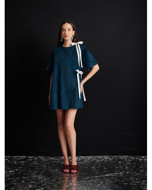 Sister Jane Black Ghospell Carmen Cord Wrap Dress