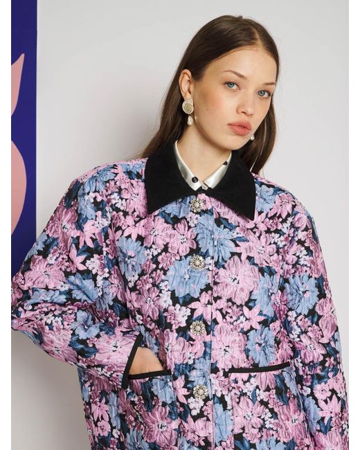 Sister Jane Multicolor Floral Canvas Jacquard Jacket