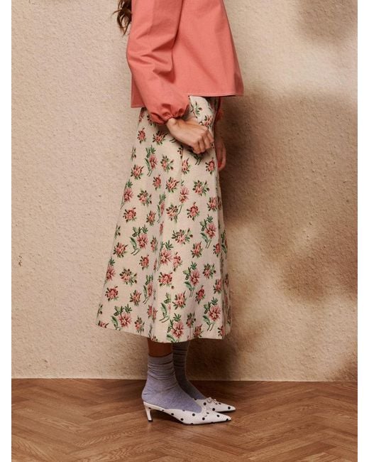 Sister Jane Brown Ember Tapestry Midi Skirt