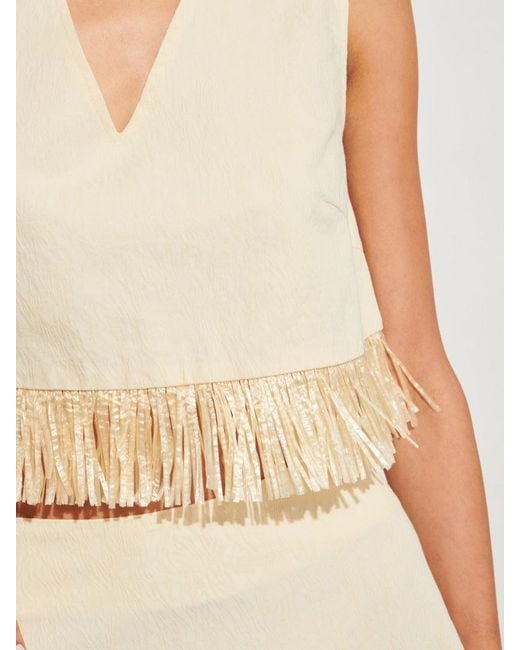 Sister Jane Natural Ghospell Mav Raffia Top