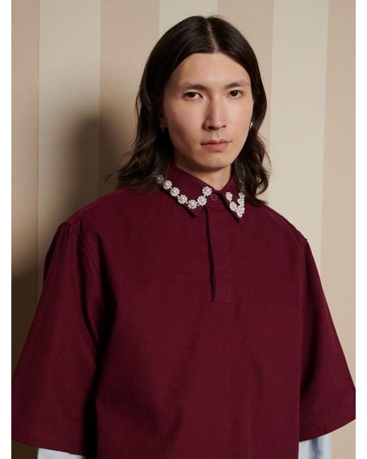 Sister Jane Red Joseph Gem Boxy Shirt