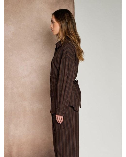 Sister Jane Brown Ghospell Ximena Striped Shirt