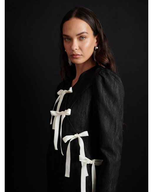 Sister Jane Black Ghospell Dulcie Wrap Mini Dress