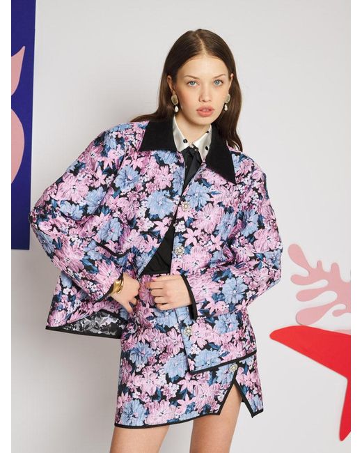 Sister Jane Multicolor Floral Canvas Jacquard Jacket