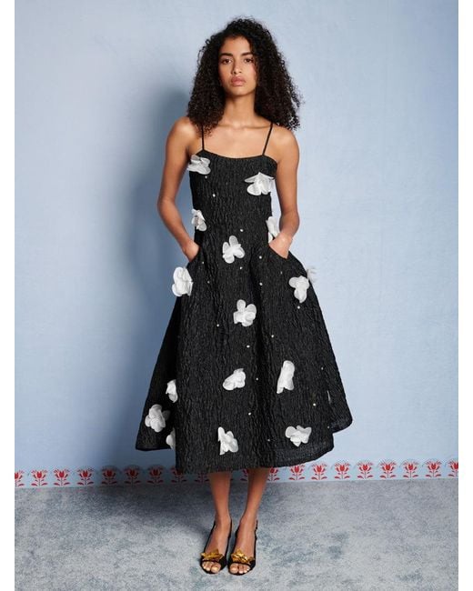 Sister Jane Blue Dream Myra Applique Midi Dress