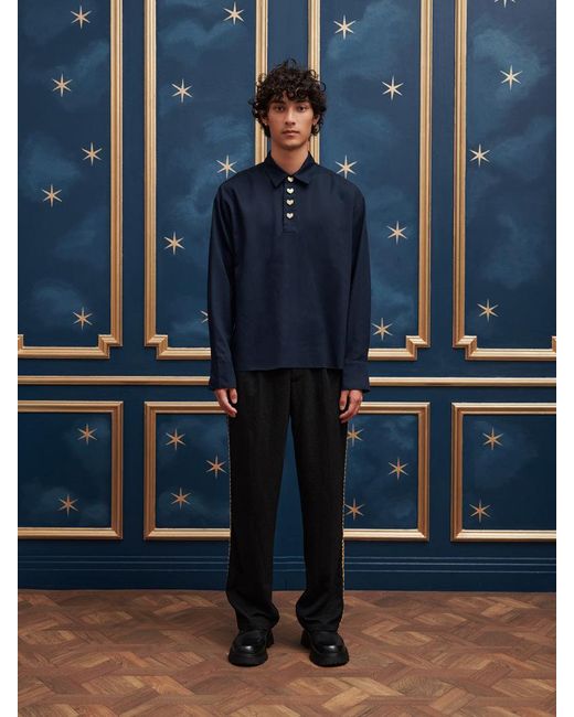 Sister Jane Blue Waltz Polo Shirt