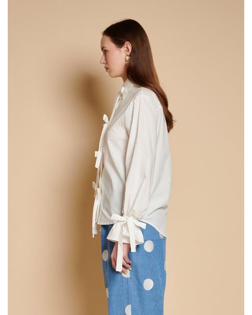 Sister Jane Natural Siljan Bow Blouse