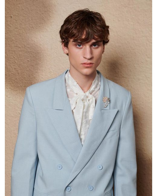 Sister Jane Blue Evander Double Breasted Blazer