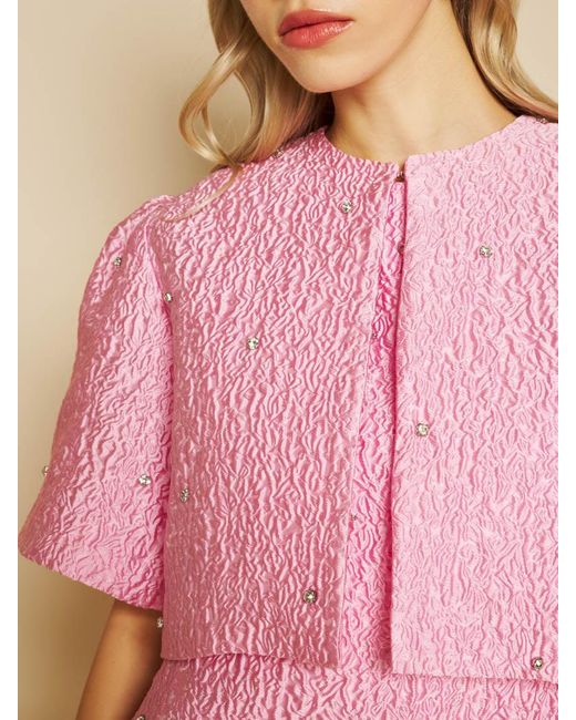 Sister Jane Pink Céleste Gem Jacquard Jacket